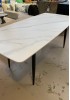 Cheryth Rectangle Dining Table Stone Top 160W 